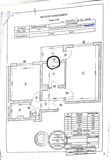 Apartament cu 2 camere decomandat în Titan