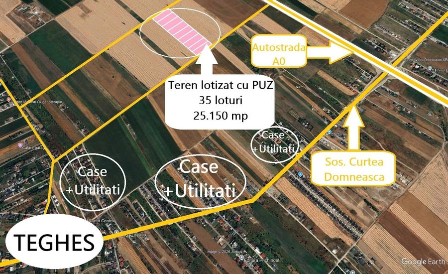 Teren Construcții intravilan de 25150 mp, în Domnești