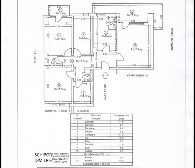 Apartament cu 4 camere decomandat în Exterior Vest