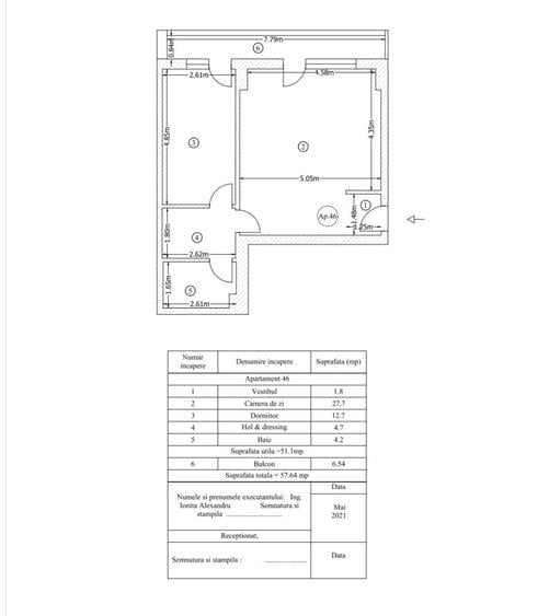Apartament cu 2 camere în Militari