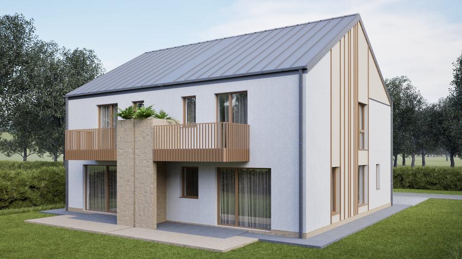 Duplex cu 3 camere cu Canalizare în Baciu