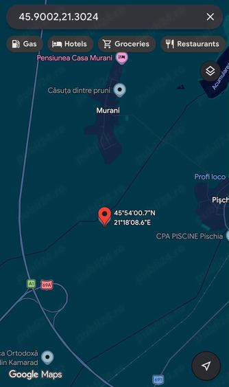 Teren de 8500 mp, în Pișchia