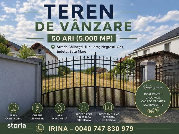 Teren de 5000 mp, în Central