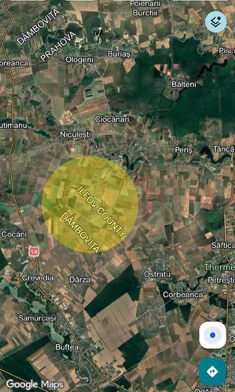 Teren de 250000 mp, în Periș