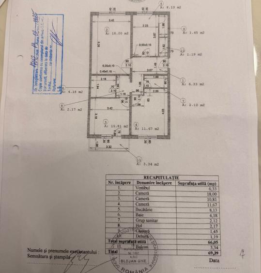 Apartament cu 3 camere decomandat în Berceni