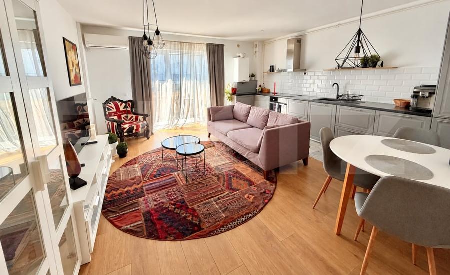 Apartament cu 2 camere semidecomandat, mobilat în Bună Ziua