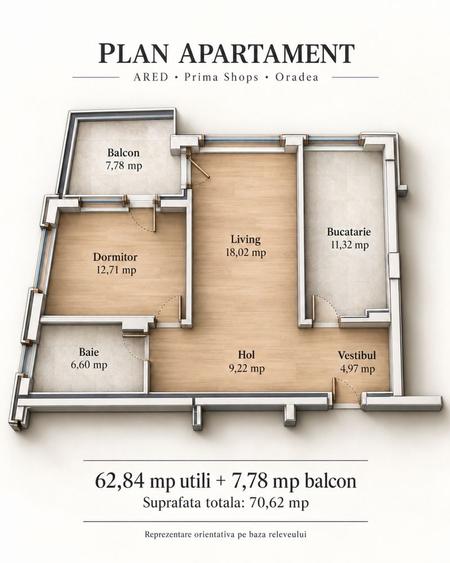 Apartament cu 2 camere decomandat în Central