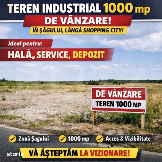 Teren de 1000 mp, în Șagului