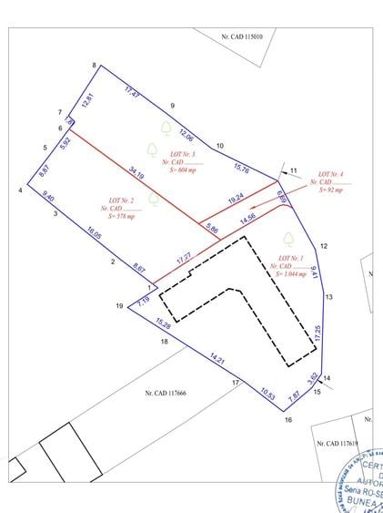 Teren Construcții intravilan de 600 mp, în Mohu