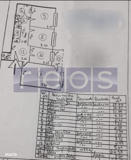 Apartament cu 3 camere decomandat în Dristor