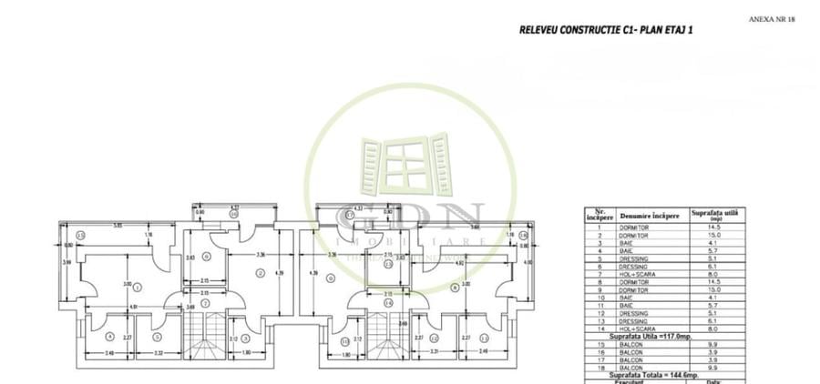 Duplex cu 4 camere cu Teren 198.5 Mp în Străulești