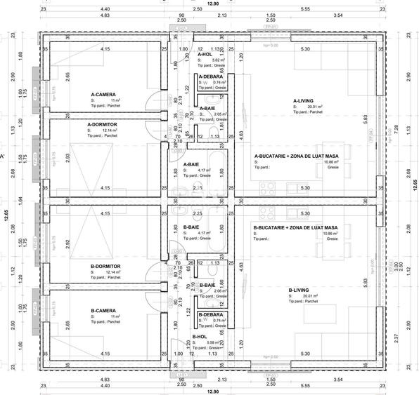 Casă cu 3 camere cu Teren 235 Mp în Central