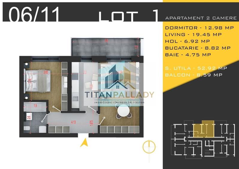 Apartament Modern 2 Camere, 61 Mp, Pallady – Nicolae Teclu - 7
