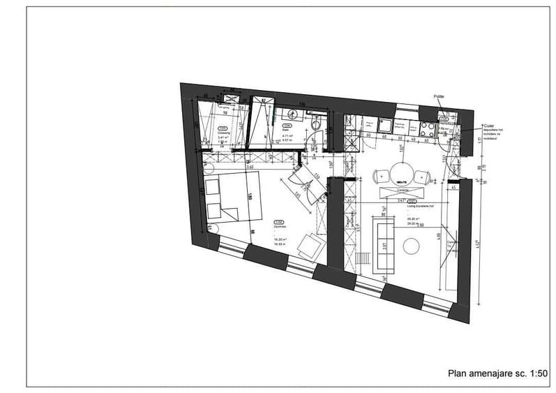Apartament cu 2 camere decomandat în Drumul Carului