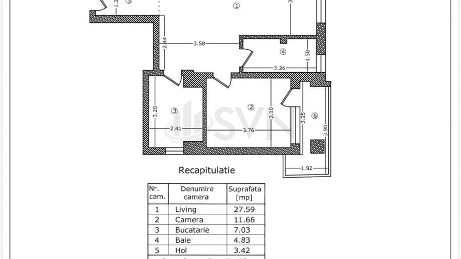 Apartament cu 2 camere decomandat în 1 Mai