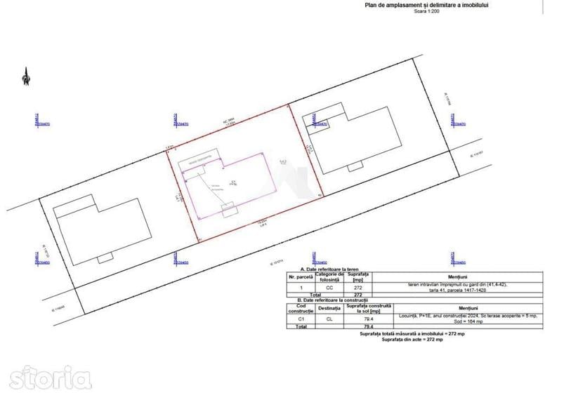 Casă cu 4 camere cu Teren 272 Mp în Central