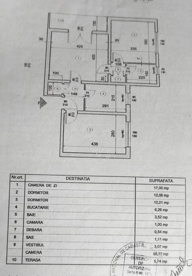 Apartament cu 3 camere semidecomandat în P-ța Muncii