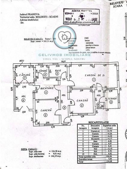 Casă cu 4 camere cu Teren 1681 Mp în Boldești