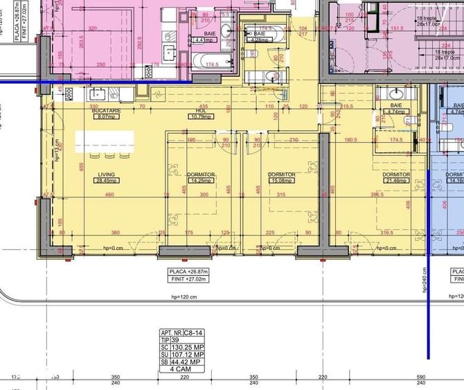 Apartament spatios 4 camere cu vedere libera | One High District - 14