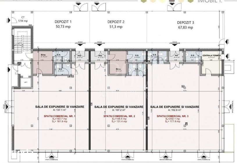 Spațiu comercial, de 655.6 mp, în Apahida