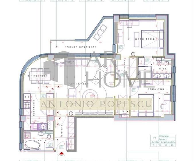 Apartament cu 3 camere în Ultracentral