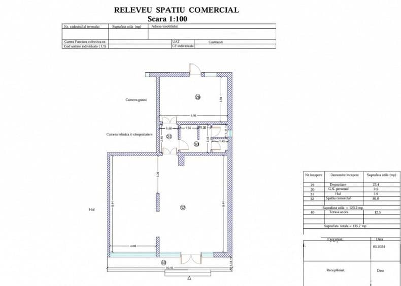 Spațiu comercial, de 135 mp, în Central