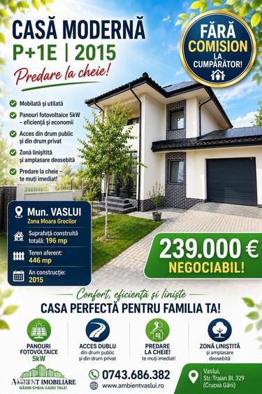 Casă cu 4 camere cu Teren 446 Mp în Central