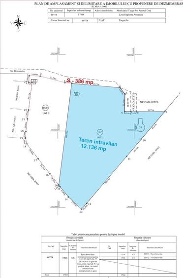 Teren Construcții intravilan de 12522 mp, în Central