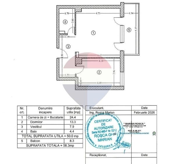 Apartament cu 2 camere semidecomandat în Ghencea