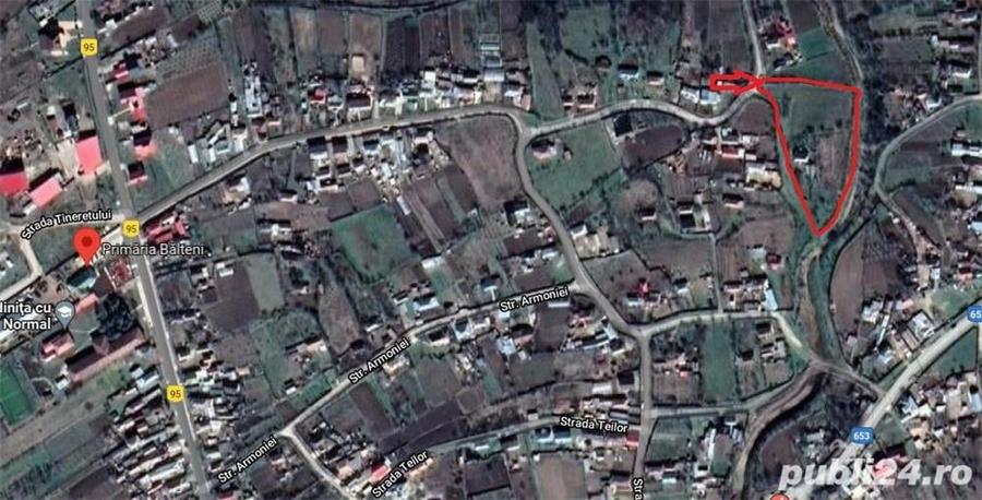 Teren de 2473 mp, în Bălteni
