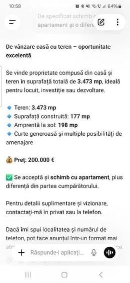 Casă cu 5 camere în Central