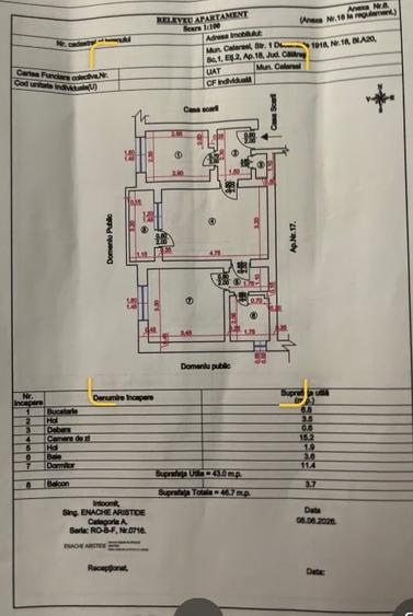 Apartament cu 2 camere semidecomandat în Centrul Vechi
