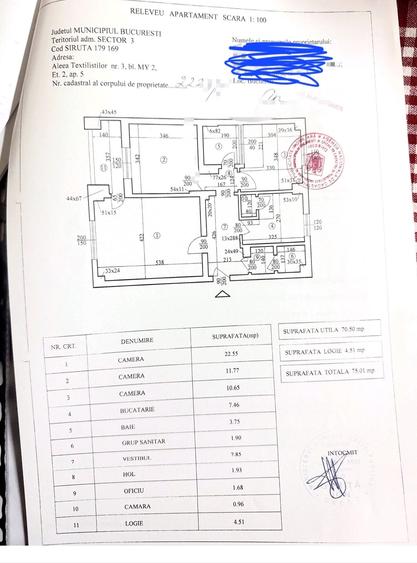 Apartament cu 3 camere decomandat în Costin Georgian