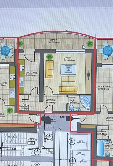 Apartament cu 2 camere decomandat în Nord