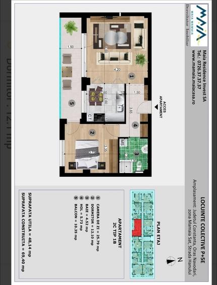 Apartament decomandat în Nord