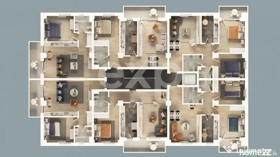 Apartament cu 2 camere decomandat în Central