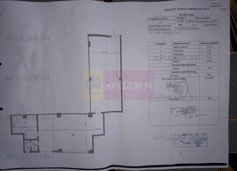 Spațiu comercial, de 163 mp, în Libertății