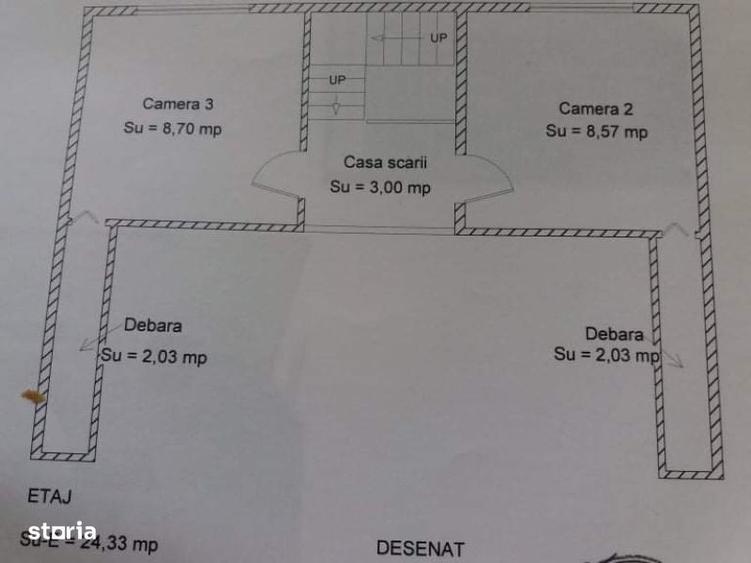 Casă cu 3 camere în Central