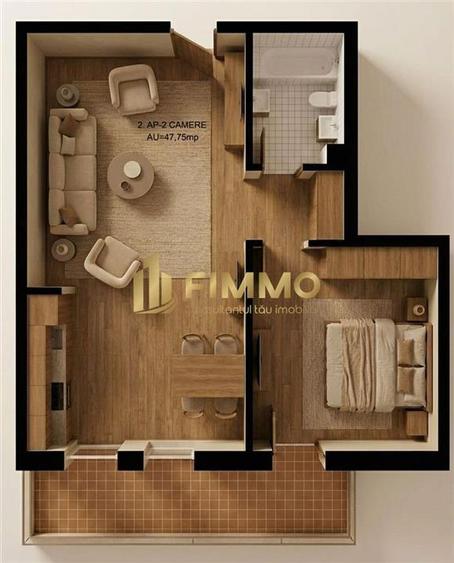 Apartament 2 cam | 48mp | Bloc Nou | Burdujeni | ID:1923 - 1
