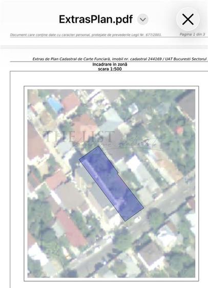 Teren Construcții intravilan de 497 mp, în Colentina