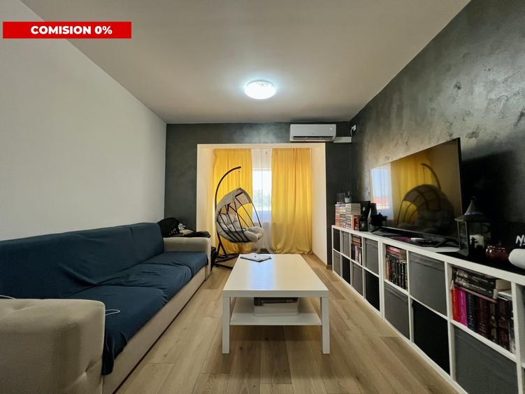 Apartament cu 3 camere semidecomandat, mobilat în UMT