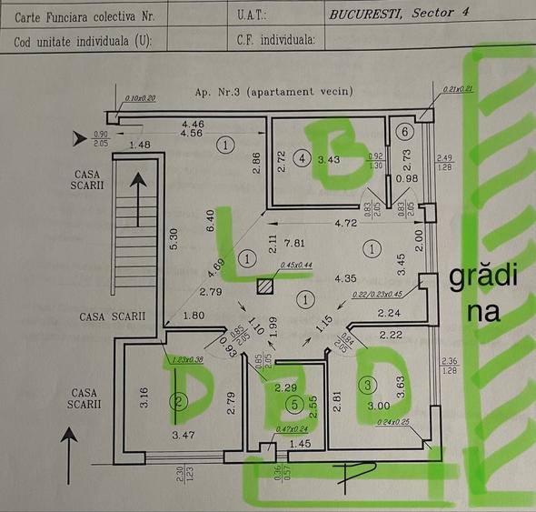 Apartament cu 3 camere în Runcu