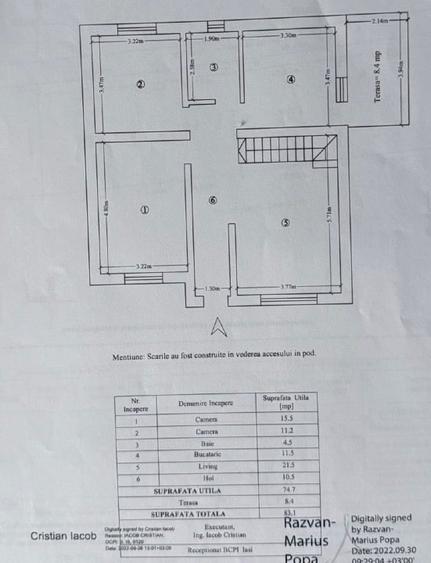 Casă individuală cu 3 camere cu Garaj în Lunca Cetățuii
