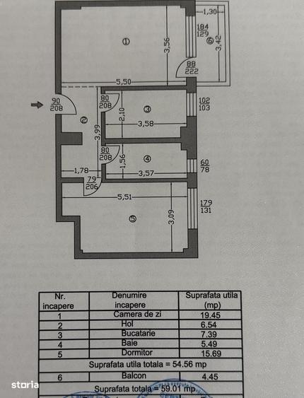Apartament cu 2 camere în Central