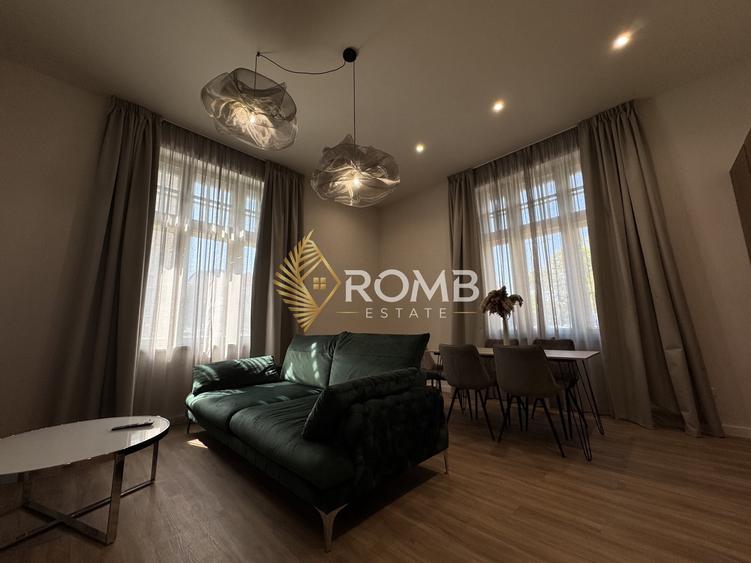 Apartament cu 2 camere semidecomandat, mobilat în Central