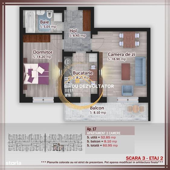 Apartament cu 2 camere decomandat în Titan — fotografia 3