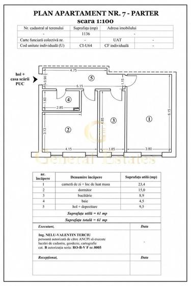 Apartament cu 2 camere decomandat, mobilat în Tractorul