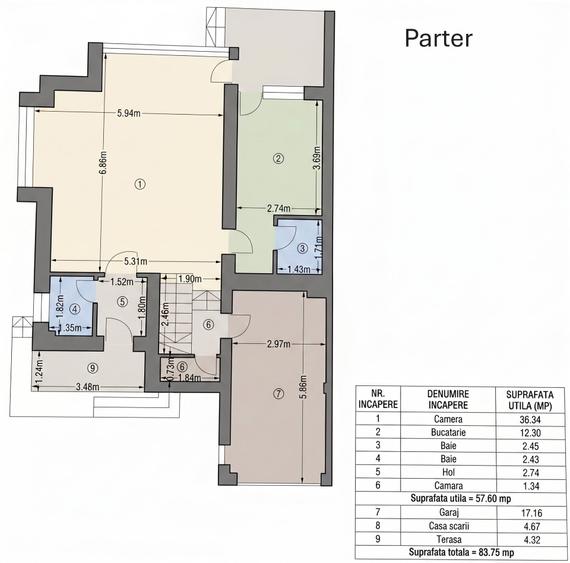 Duplex cu 5 camere cu Canalizare în Otopeni