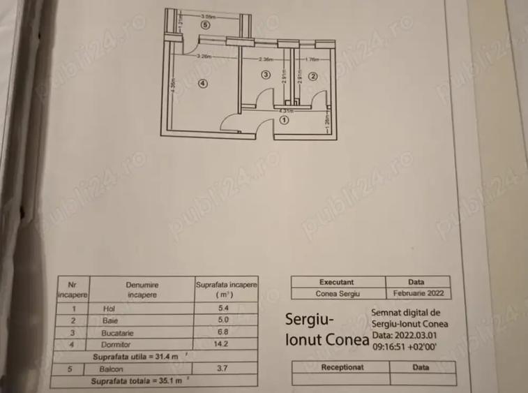 Garsonieră decomandată în Dudu