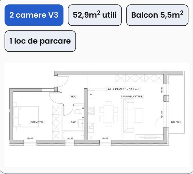 Apartament cu 2 camere decomandat în Girocului